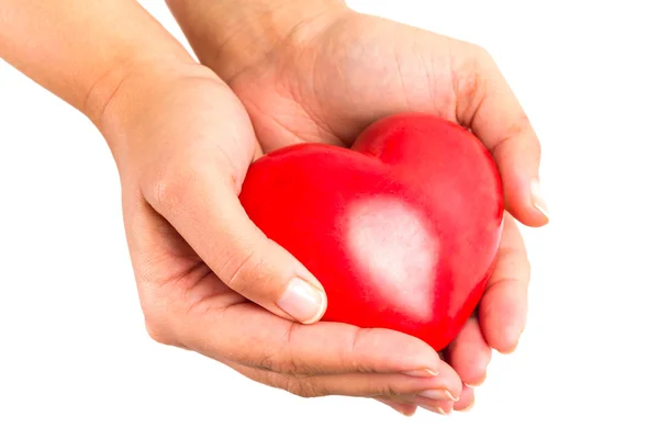 Heart shape in hands — Stock Photo, Image