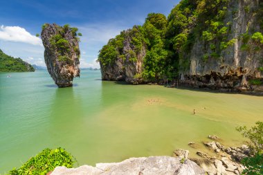 Tayland'daki phang nga Körfezi kayada Tapu ko