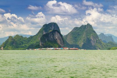 Tayland kazıklar üzerinde inşa koh panyee kapatma