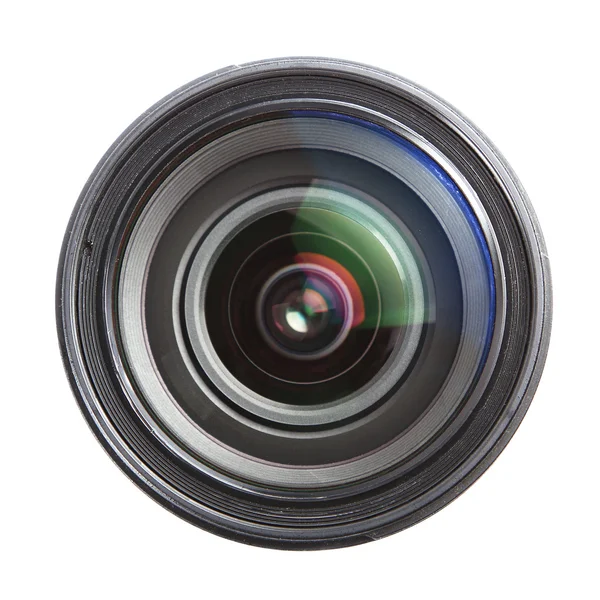 Camera lens isolated over white — Stock Photo, Image