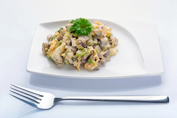 Insalata di uova e funghi — Foto Stock