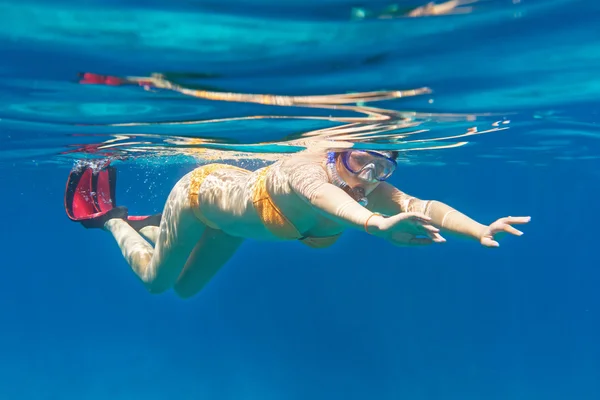 Snorkeling in the Andaman sea — Stock Photo, Image