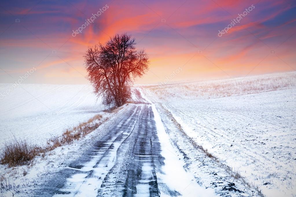 Snowy winter scenery
