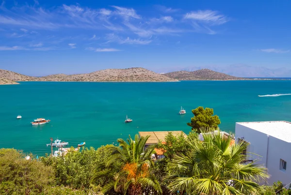 Paisaje de la bahía de Mirabello en Creta — Foto de Stock