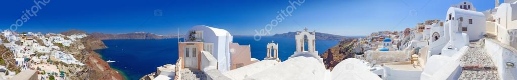 Panorama of Oia village on Santorini island