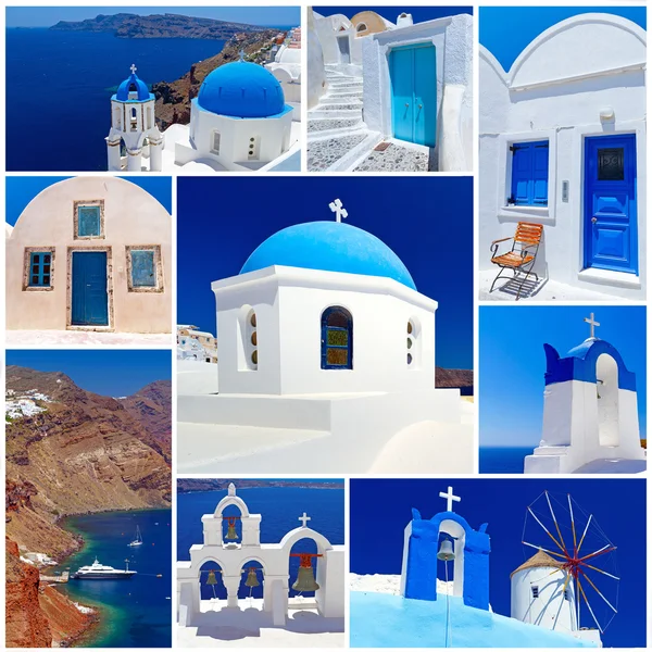 Collage von Bildern der Santorini-Insel — Stockfoto