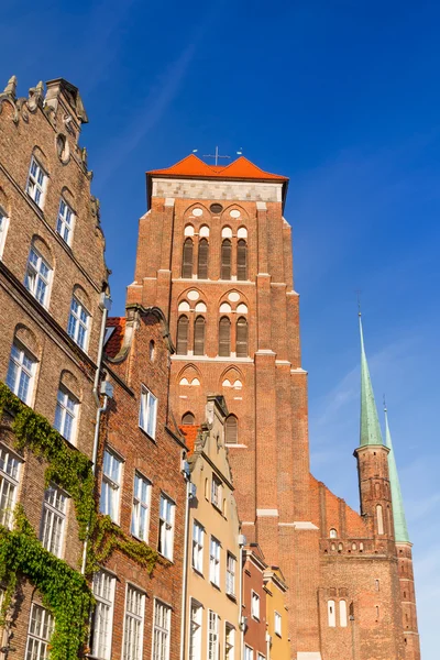 Azize Mary Kilisesi eski kasaba Gdansk — Stok fotoğraf