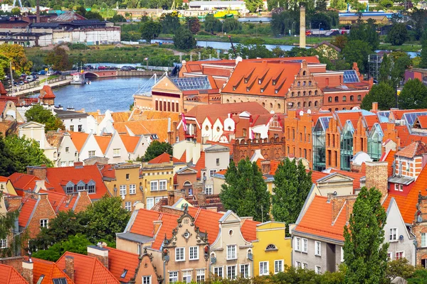 Gdansk óvárosának építészet — Stock Fotó