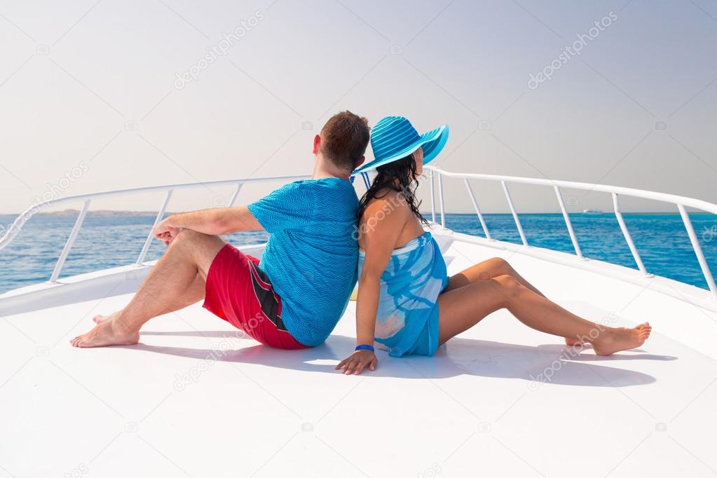Couple relaxing on the cruise