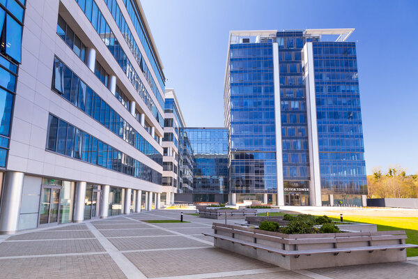 Modern buildings architecture of Olivia Business Centre