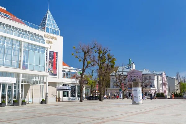 Площадь старого города в Сопоте, Польша — стоковое фото