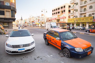 hurghada, Mısır'ın şehir merkezinin sokaklarında
