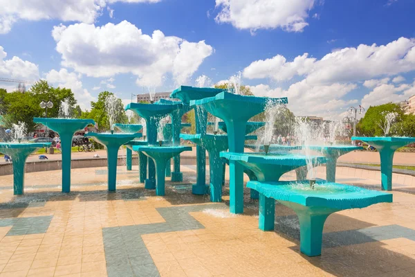 Fontana del centro città a Gdynia — Foto Stock