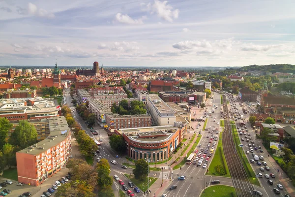 Panorama centra města Gdaňsk — Stock fotografie