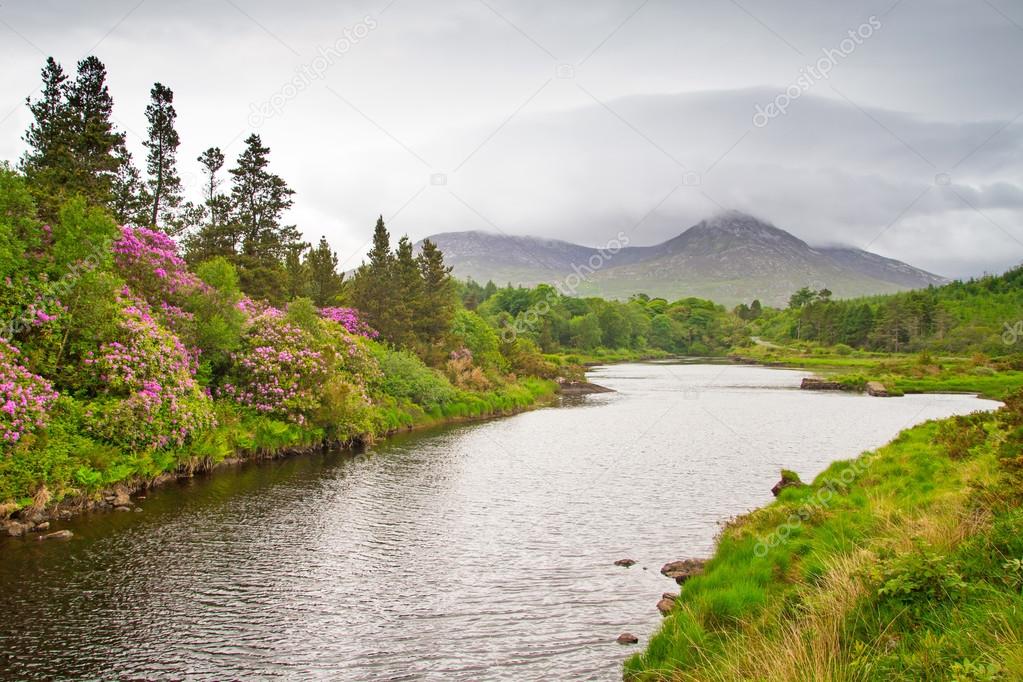 Scenery of Connemara mountains