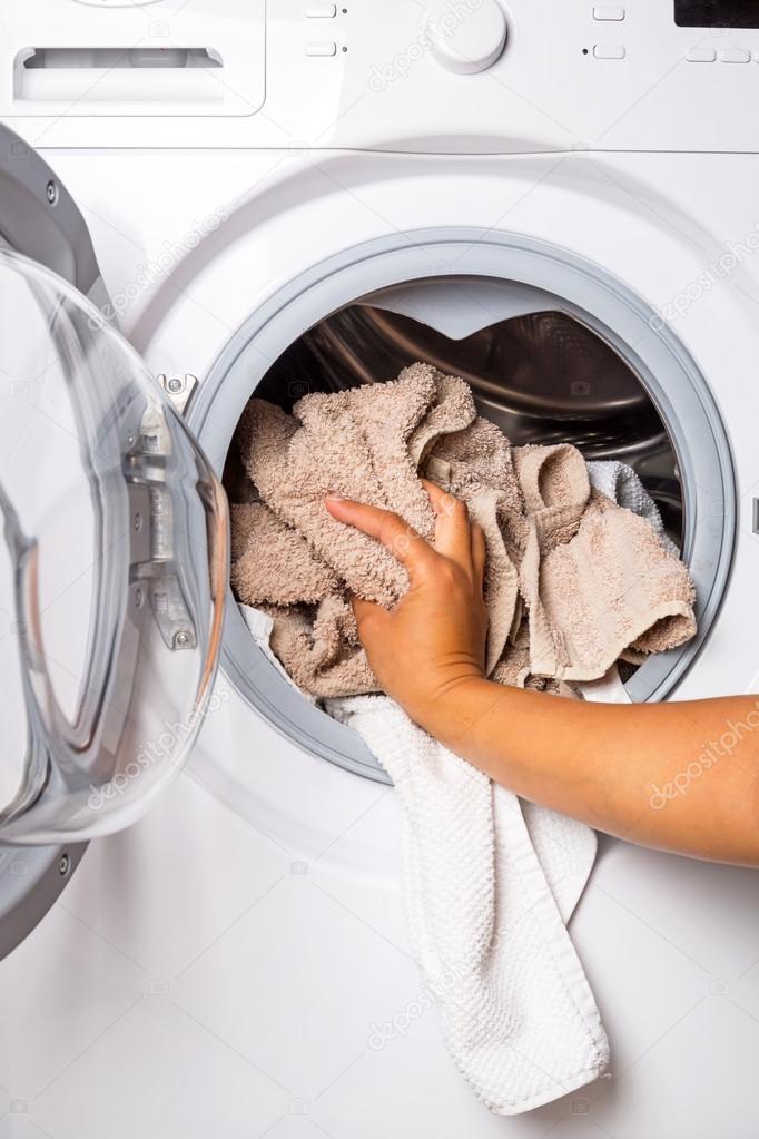 Loading laundry to the washing machine