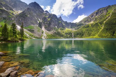 Eye of the Sea lake in Tatra mountains clipart