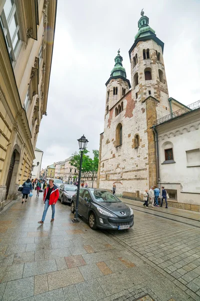Krakow, Polonya tarihi kentin ana Pazar Meydanı — Stok fotoğraf