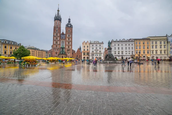 Main market square of the Old Town in Krakow, Poland — Stock Photo, Image