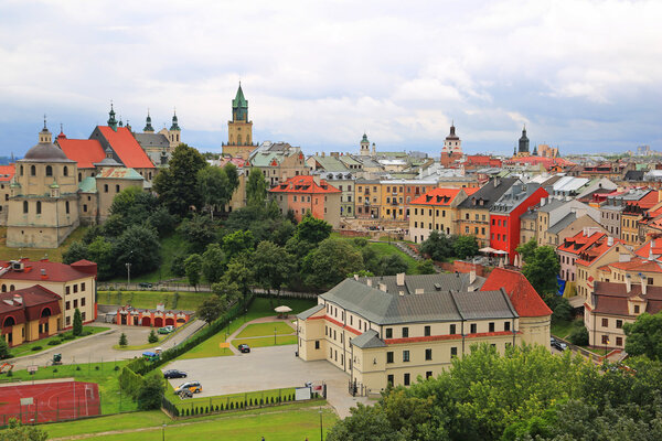 Beautiful architecture of the old town in Lublin