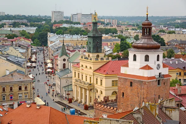 Beautiful architecture of the old town in Lublin — Stock Photo, Image