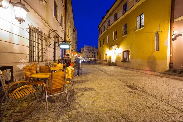 Città vecchia di Lublino di notte — Foto Stock