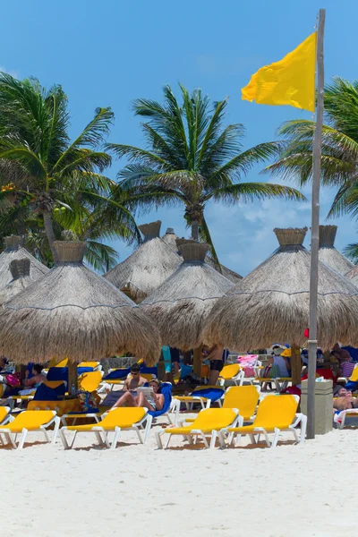 Playacar beach at Caribbean Sea in Mexico — Stock Photo, Image