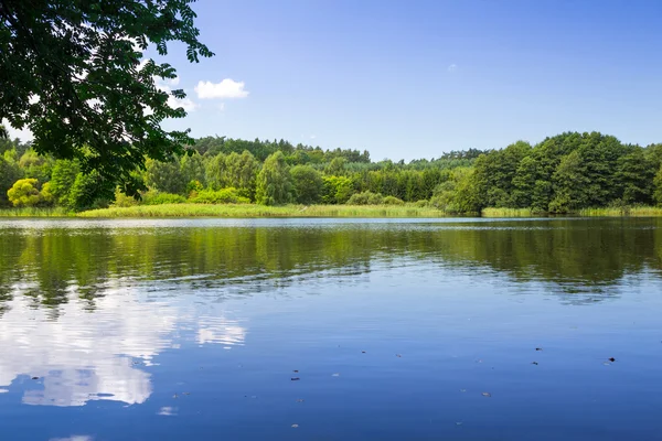 Paesaggio idilliaco del lago — Foto Stock