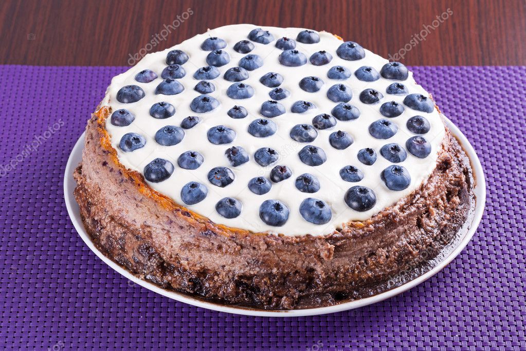 Blueberry cheesecake with white chocolate