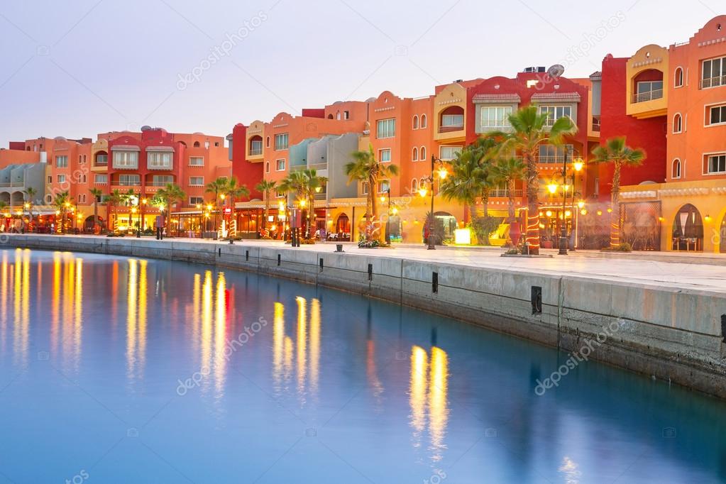 Beautiful architecture of Hurghada Marina