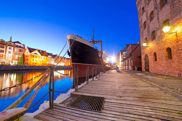 Cidade velha em Gdansk à noite — Fotografia de Stock