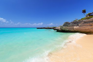 Karayip Denizi plajında playa del carmen