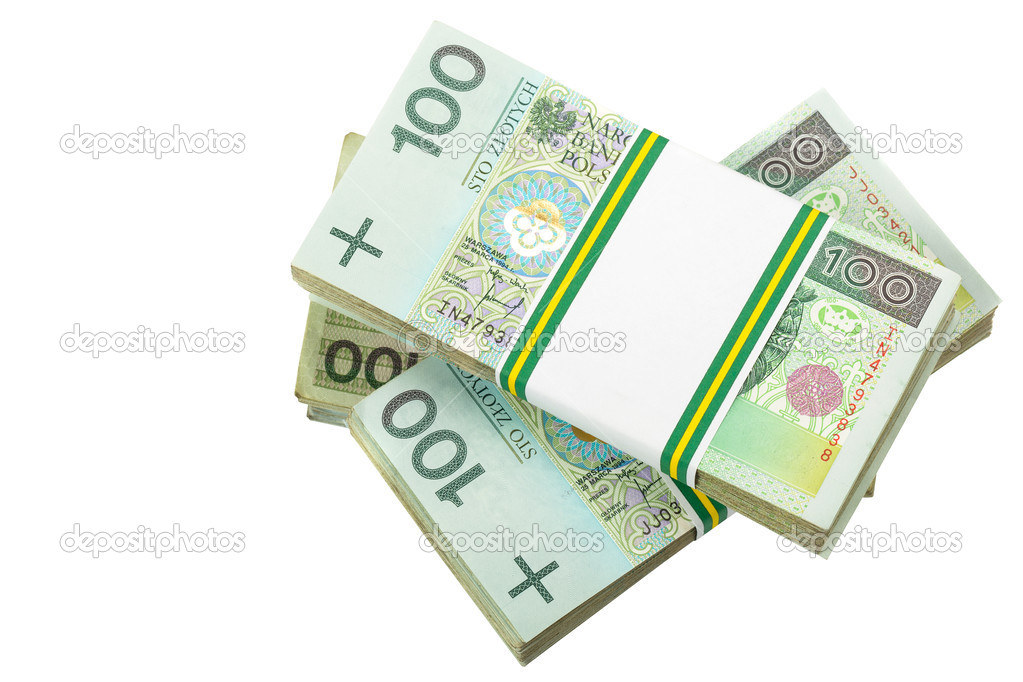 Stack of polish zloty