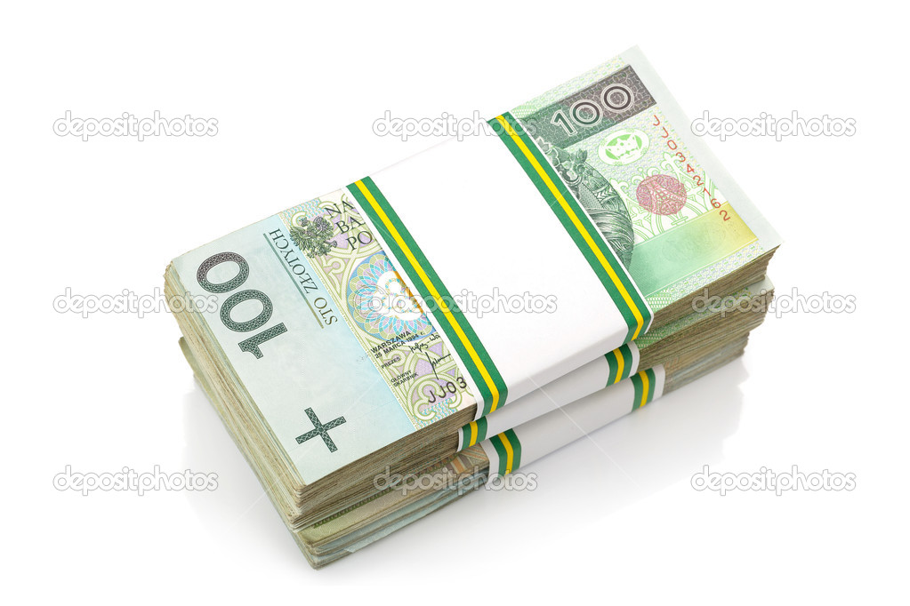 Stack of polish zloty