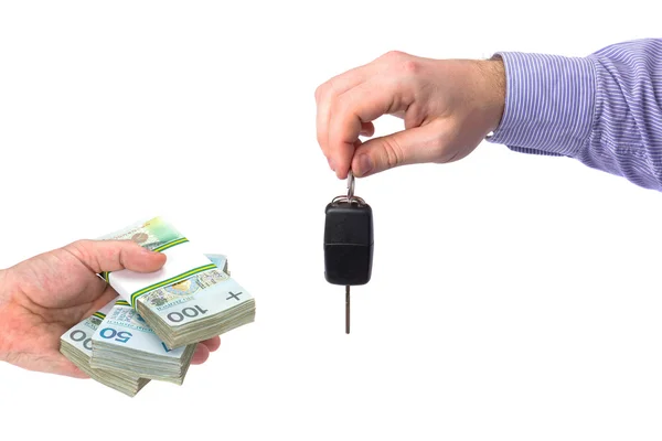 Buying new car for cash — Stock Photo, Image