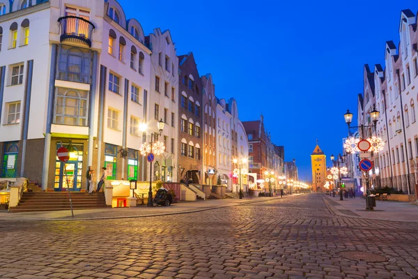 Oude stad van elblag nachts — Stockfoto