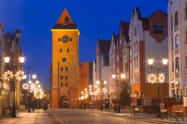 Casco antiguo de Elblag por la noche — Foto de Stock