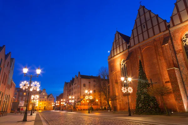 Vieille ville d'Elblag la nuit — Photo