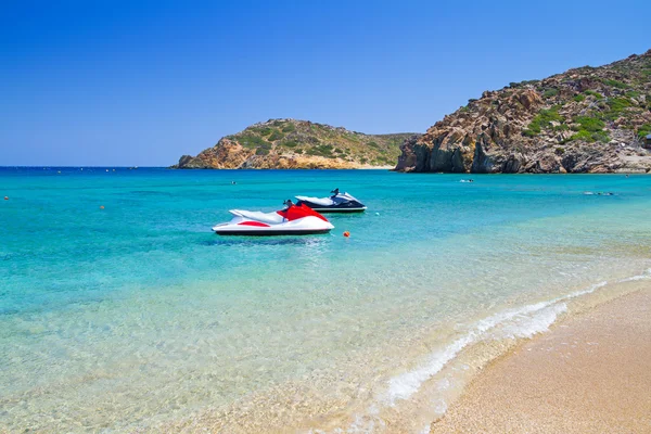 Vai beach with blue lagoon on Crete — Stock Photo, Image