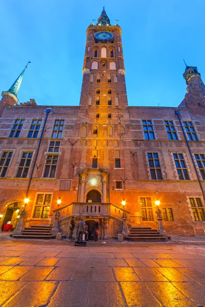 Prefeitura histórica na cidade velha de Gdansk — Fotografia de Stock