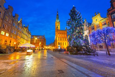 Eski kasaba gdansk Noel ağacı