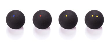 squash topları beyaz üzerinde seçim