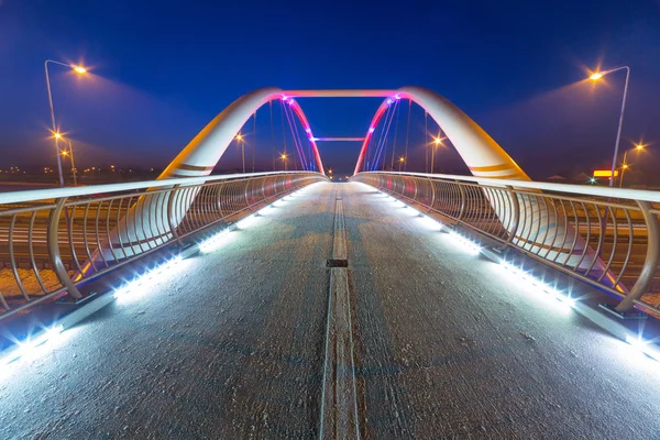 Foothpath bridge over bypass of Gdansk — Stock Photo, Image