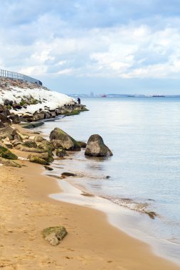 Baltık Denizi sahne Kış saati sakin ol.