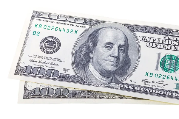 Yüz dolarlık banknotlar yığını — Stok fotoğraf