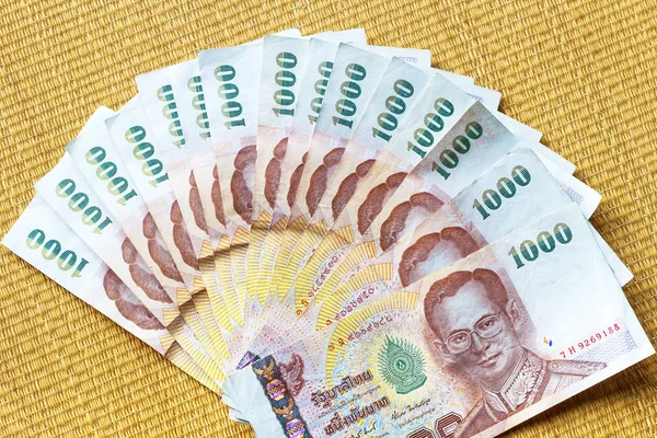 Dinheiro Baht tailandês — Fotografia de Stock