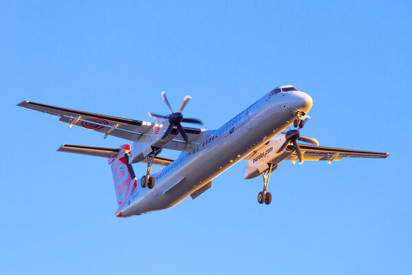 Самолёт Eurolot приземлился в аэропорту Лех-Валенса в Гданьске
