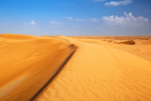 Písečné duny v poušti poblíž abu dhabi — Stock fotografie