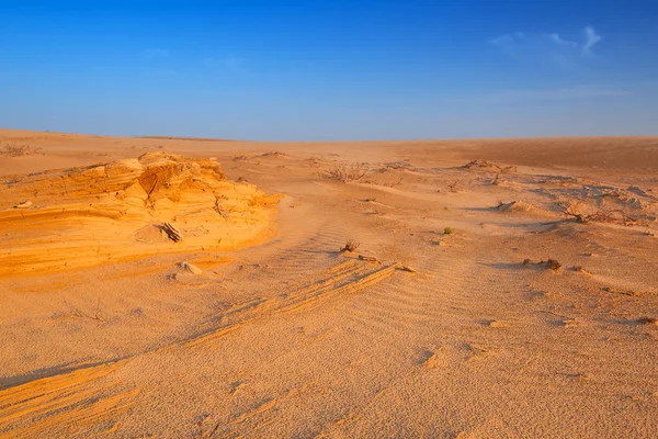 Dune di sabbia nel deserto vicino ad Abu Dhabi — Foto Stock