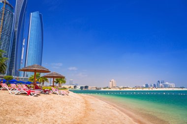 Holidays on the tropical beach in Abu Dhabi